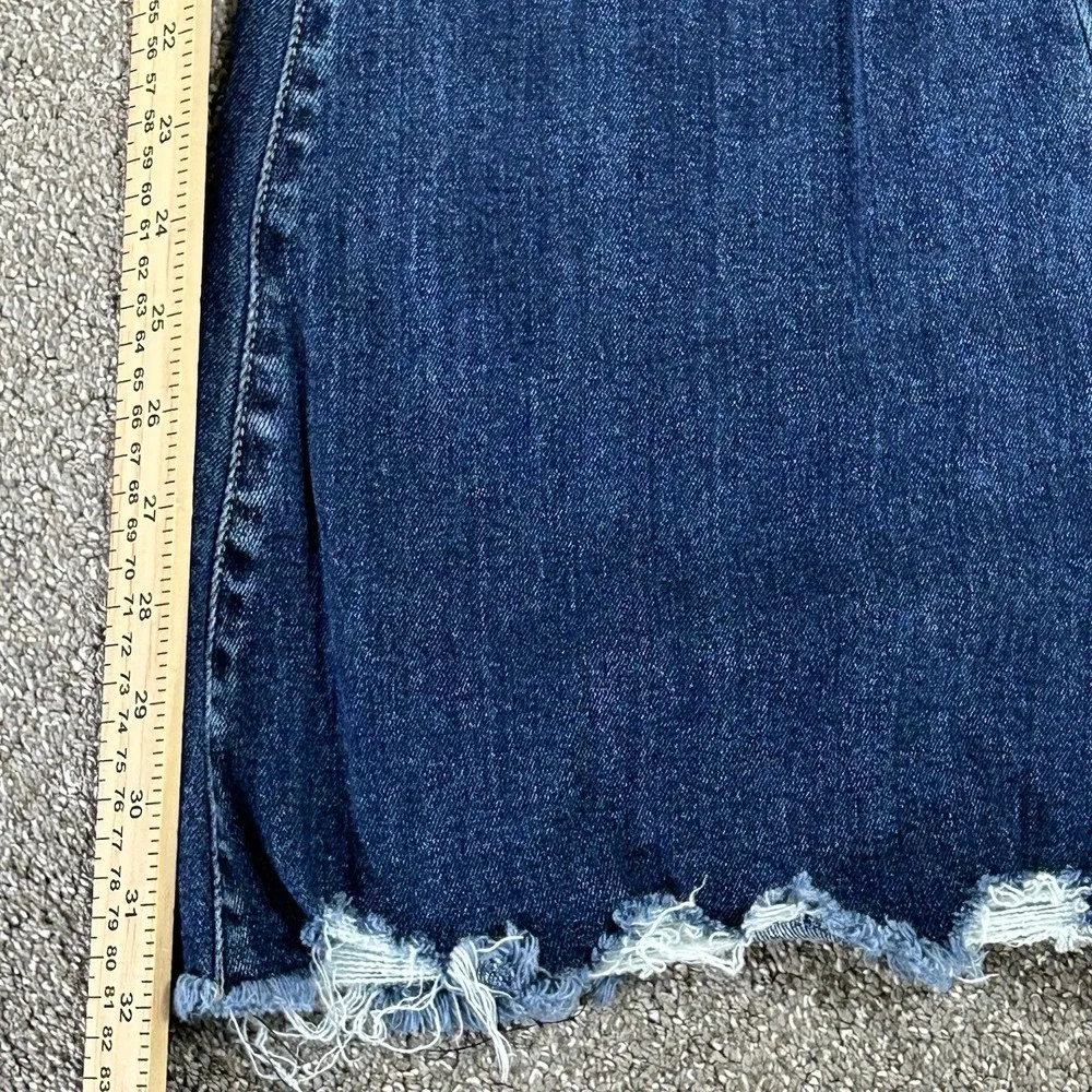 KanCan Dark Indigo Distressed Flare Jeans